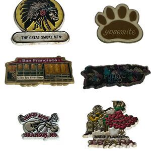 Lot of 6 Vintage 80s 90s Refrigerator Magnets Random Travel Yosemite Spain